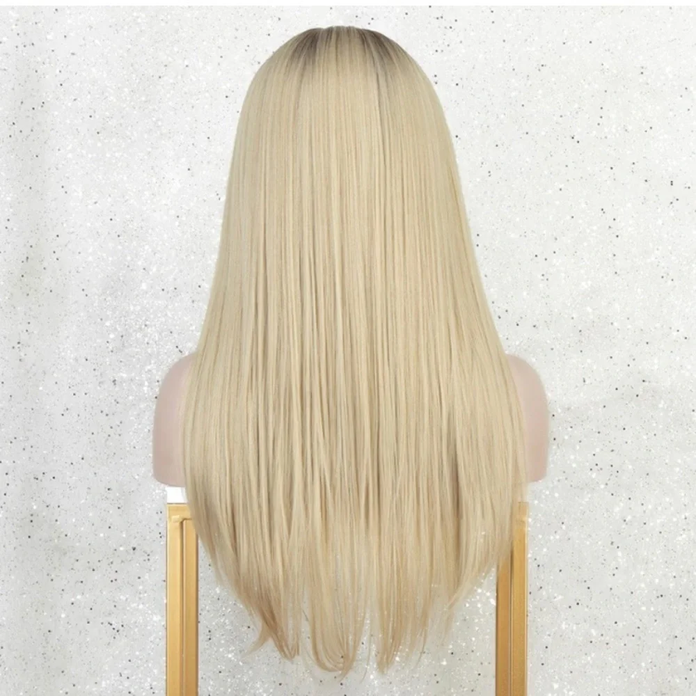 BLONDE DARK ROOTS STRAIGHT WIG